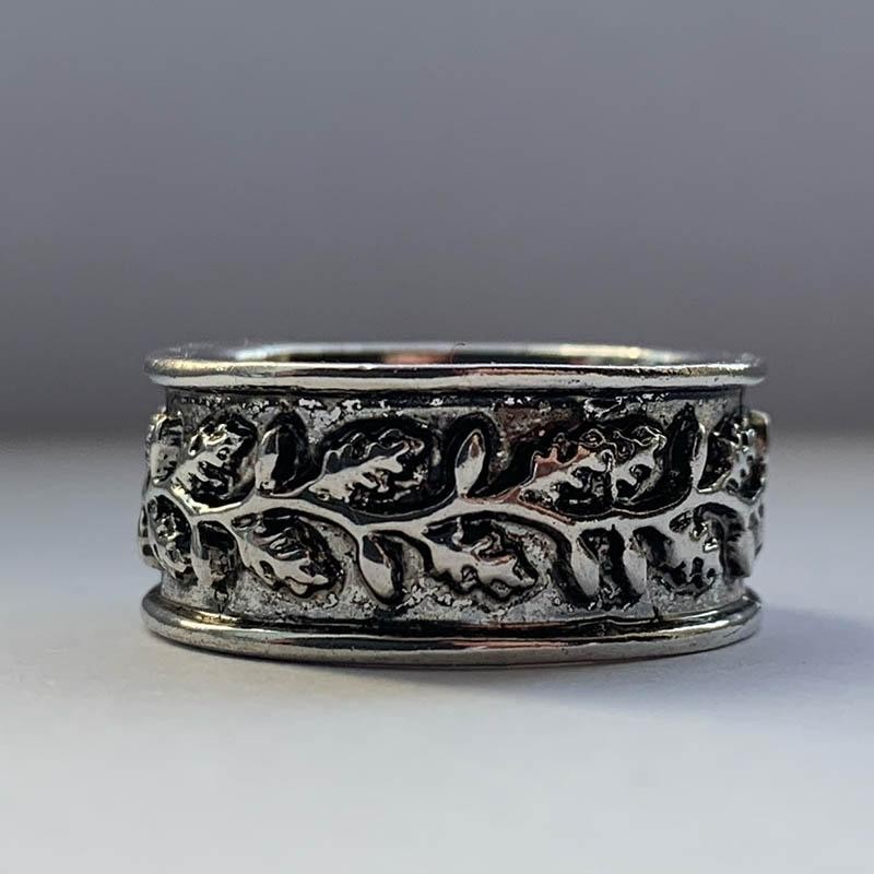 Vintage Carved Leaf Branch Ring Antique Silver Boho Wedding Band Jewelry Gifts