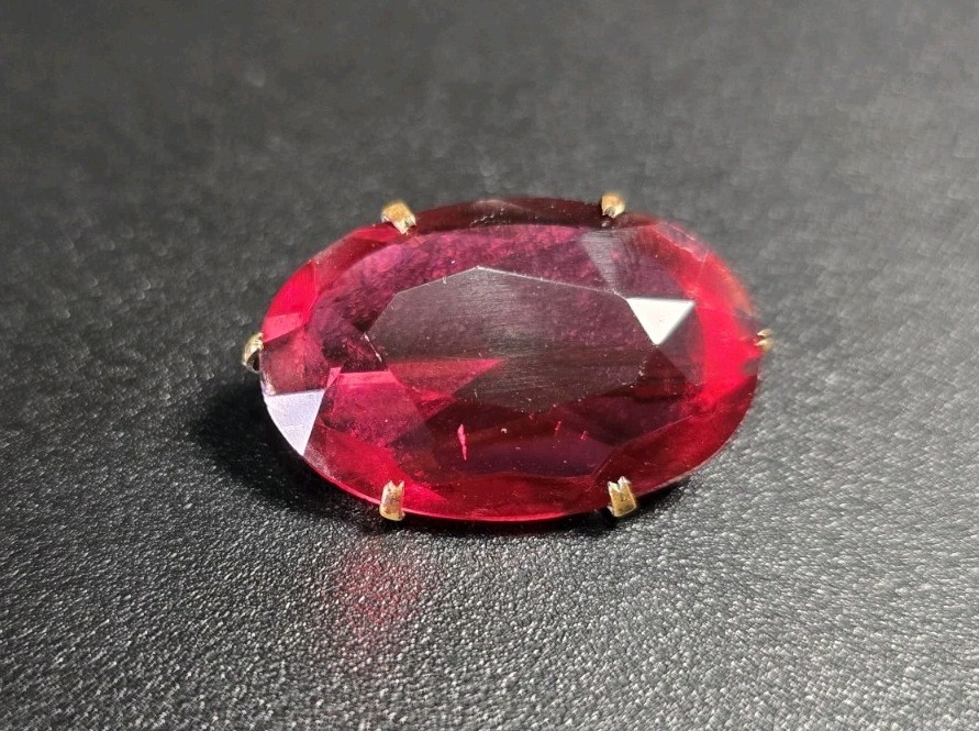 Antique Art Deco Czech Glass Brooch