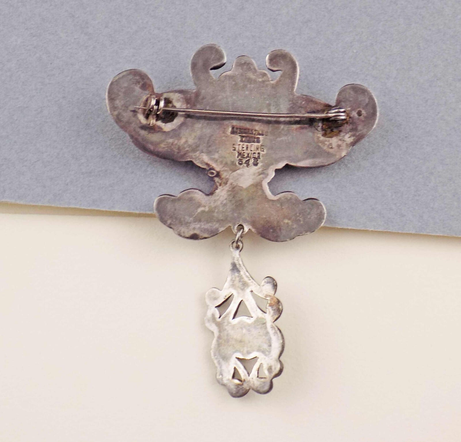 Los Castillo Classic 1940s Sterling Silver Brooch 548 925 Pin Taxco Mexico 23.1g