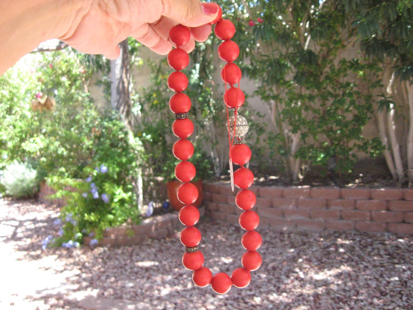 JUDITH JACK NEW NATURAL SARDINIAN 5/8″CORAL/STERLING/MARCASITE NECKLACE/EARRINGS