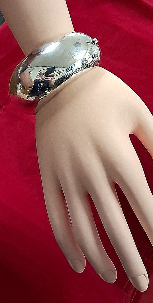 *RARE* LOS BALLESTEROS STERLING HINDGED BANGLE BRACELET 88.78GR
