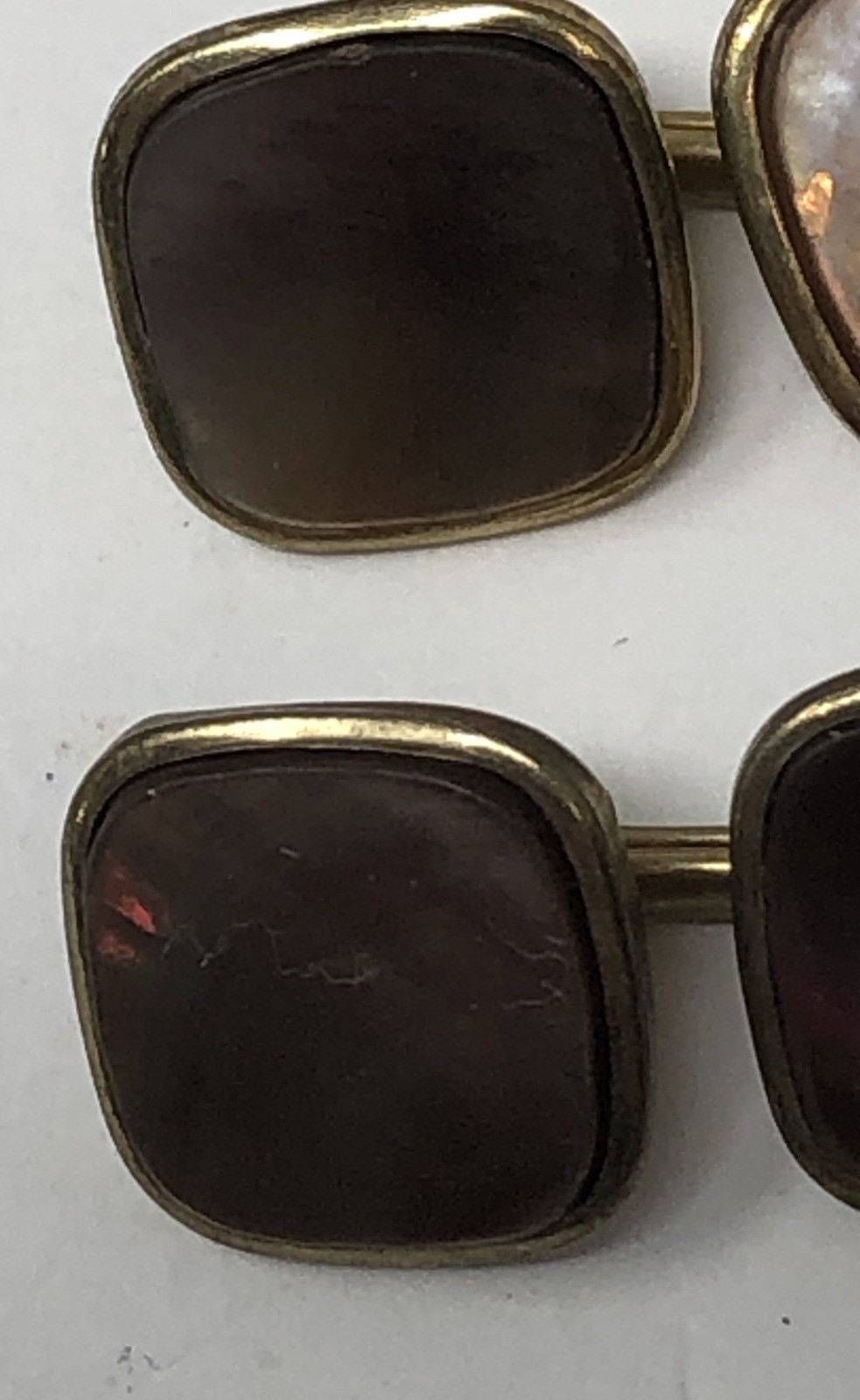 Hadley Abalone Cufflinks Square .5 inch – Vintage