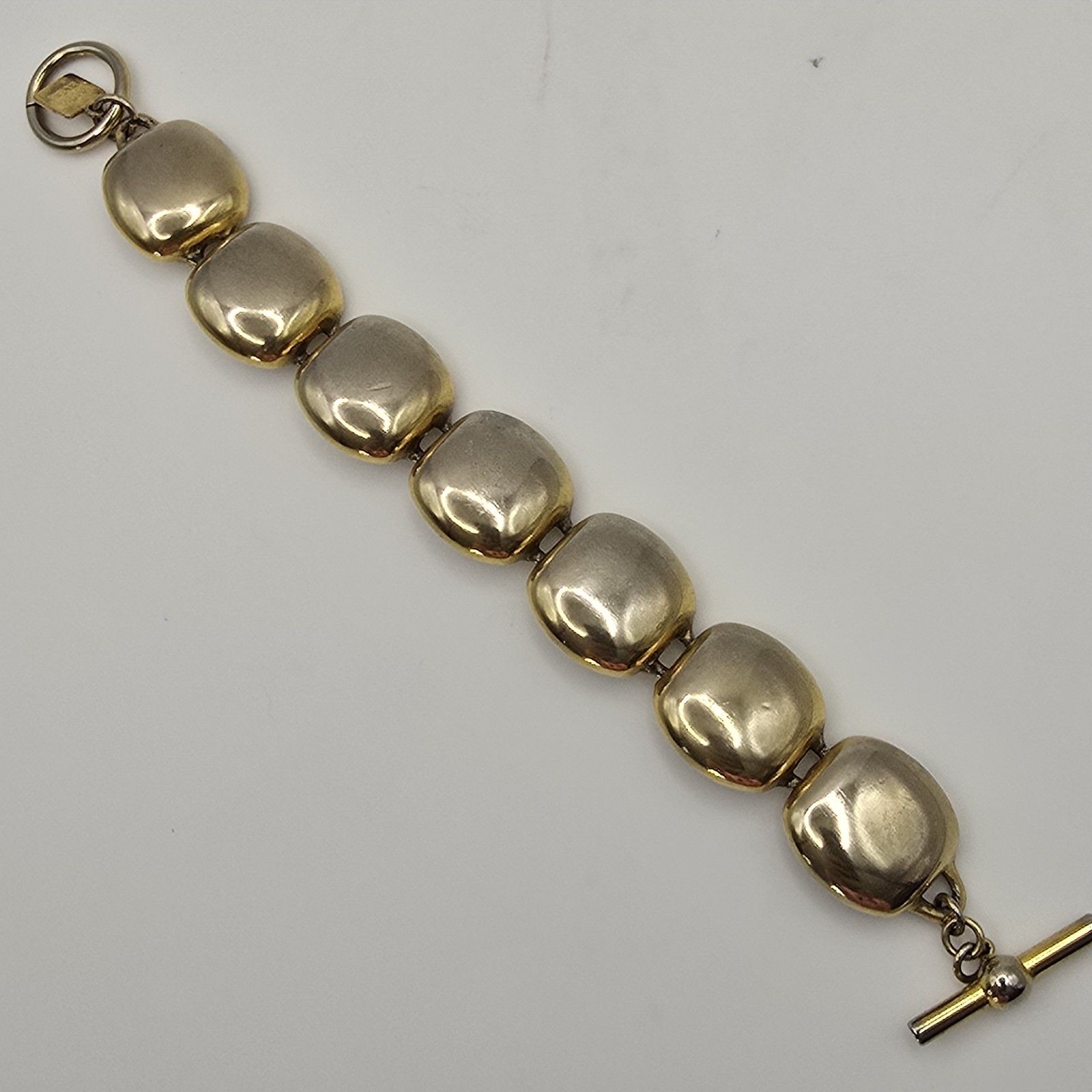 Vintage Anne Klein Bracelet Gold Plate Toggle Closure 7 Inches