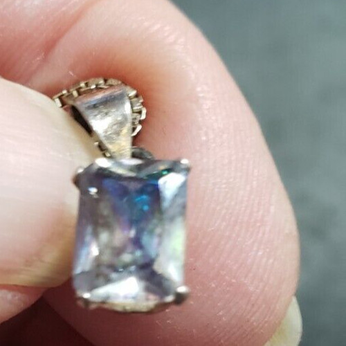 Blue Purple Stone? Sterling Silver Chain Vintage Jewelry
