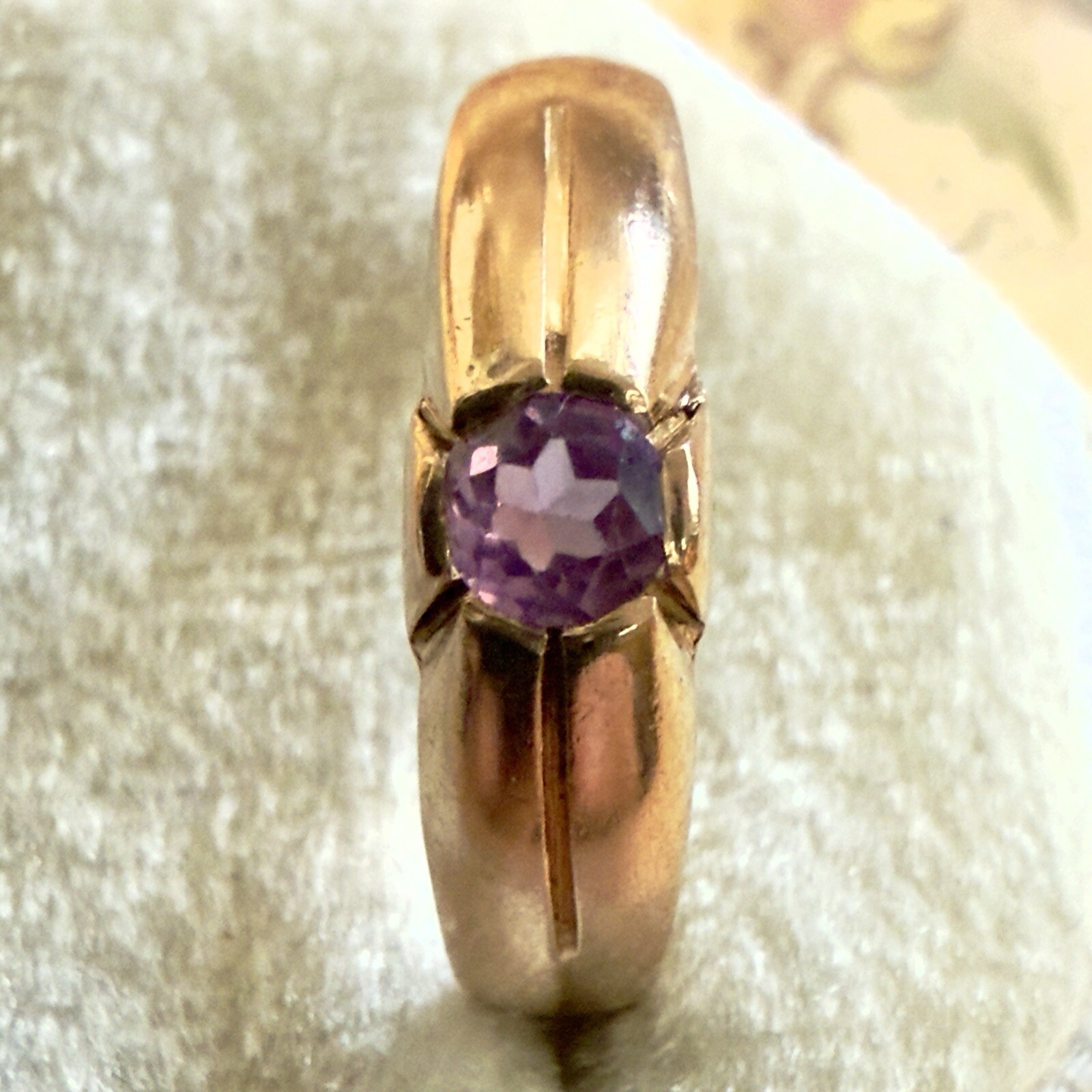 Size 8 – Stylish Vintage 583 14k Rose Gold Ring – East European USSR Era #1593