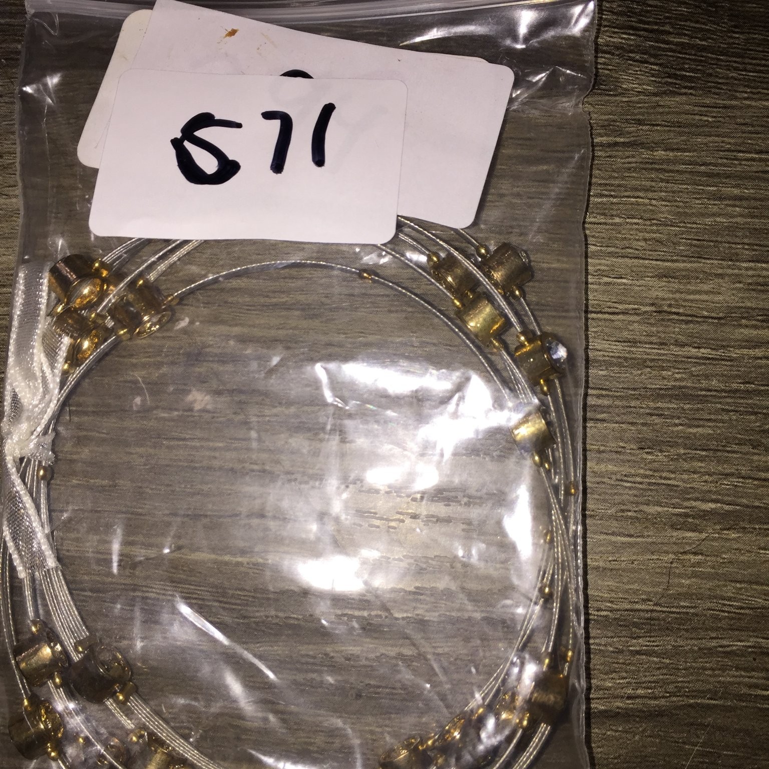 Multi-Strand Wrap Bracelet Bezel Set Clear Stones
