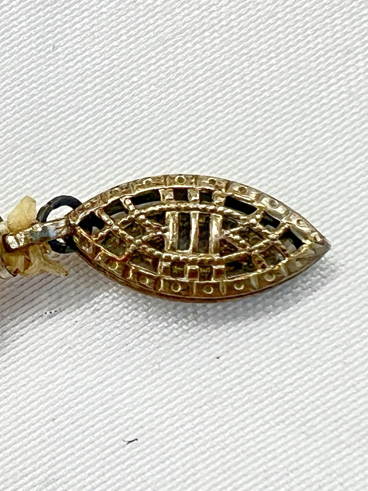 Antique/Vintage Hand Knotted Faux Pearl Necklace Sterling Fish Hook Filigree Cla