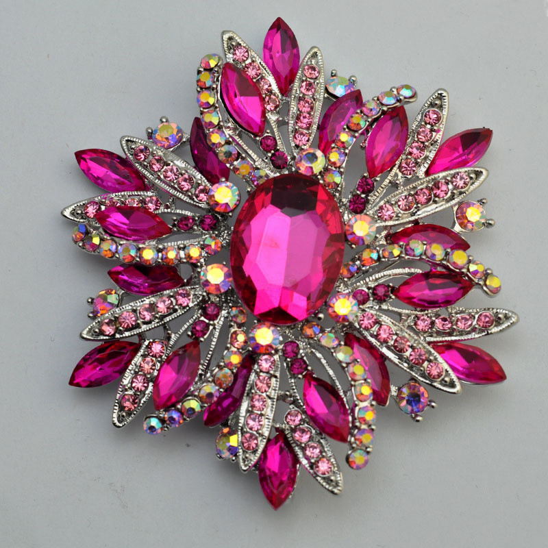 Men Women Vintage Enamel Flower Brooch Antique Jewelry Pin Elegant Fashion Gift
