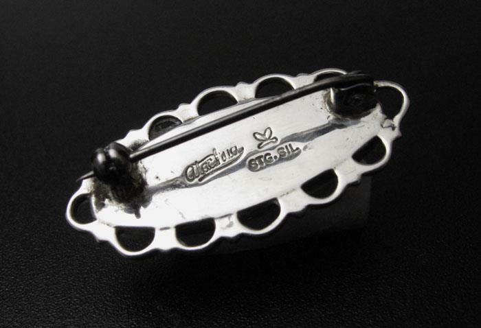 VINTAGE ATAAHUA STERLING SILVER & PAUA SHELL BROOCH NEW ZEALAND ABALONE