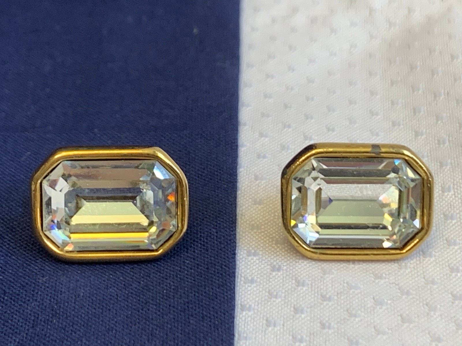 Vtg Clip-On Earring Lot Monet Sarah Coventry Avon Golden Faux Pearl / Gemstones