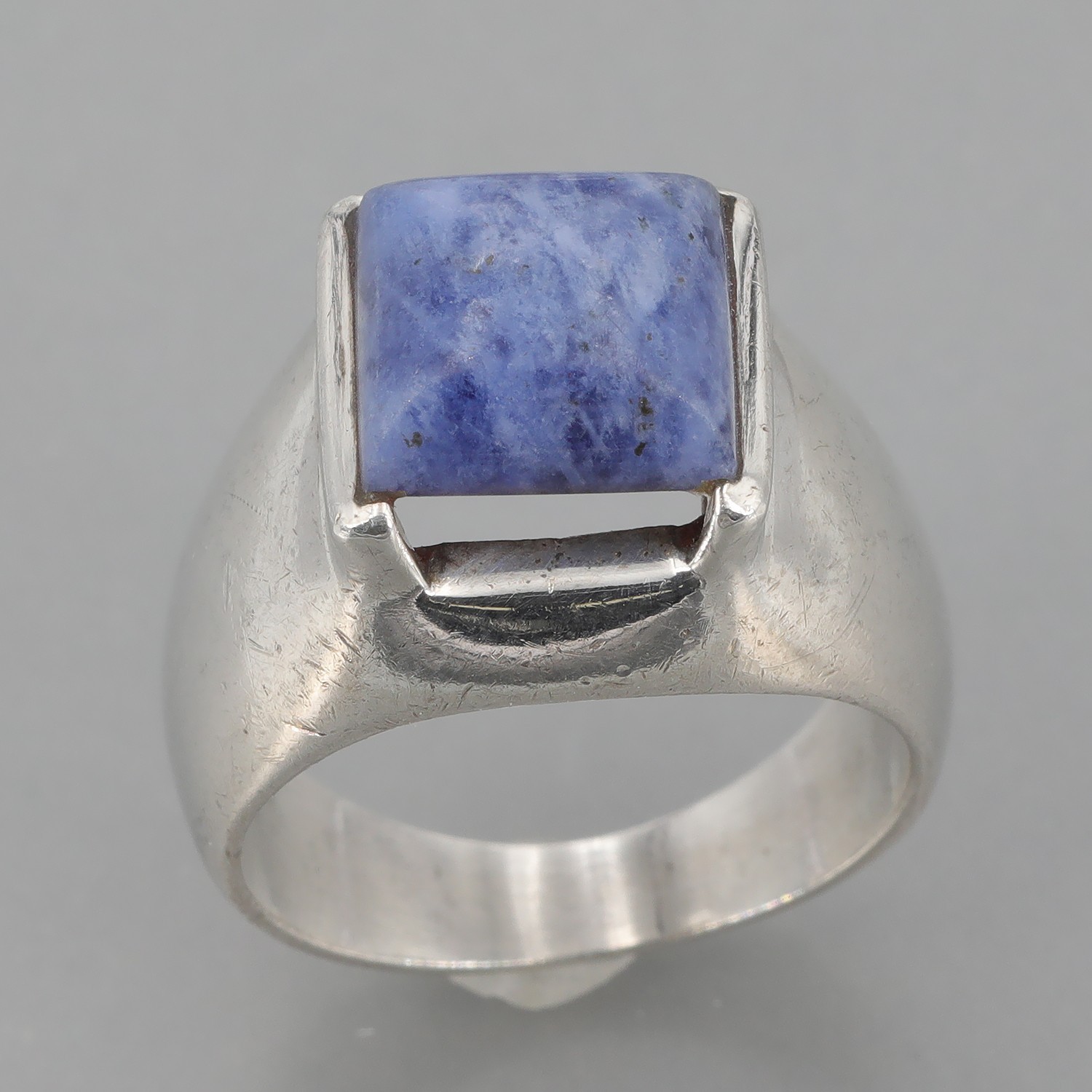 Vintage Silpada Sterling Silver Cushion Cut Blue Sodalite Ring R0942 Sz 7.75 HTF
