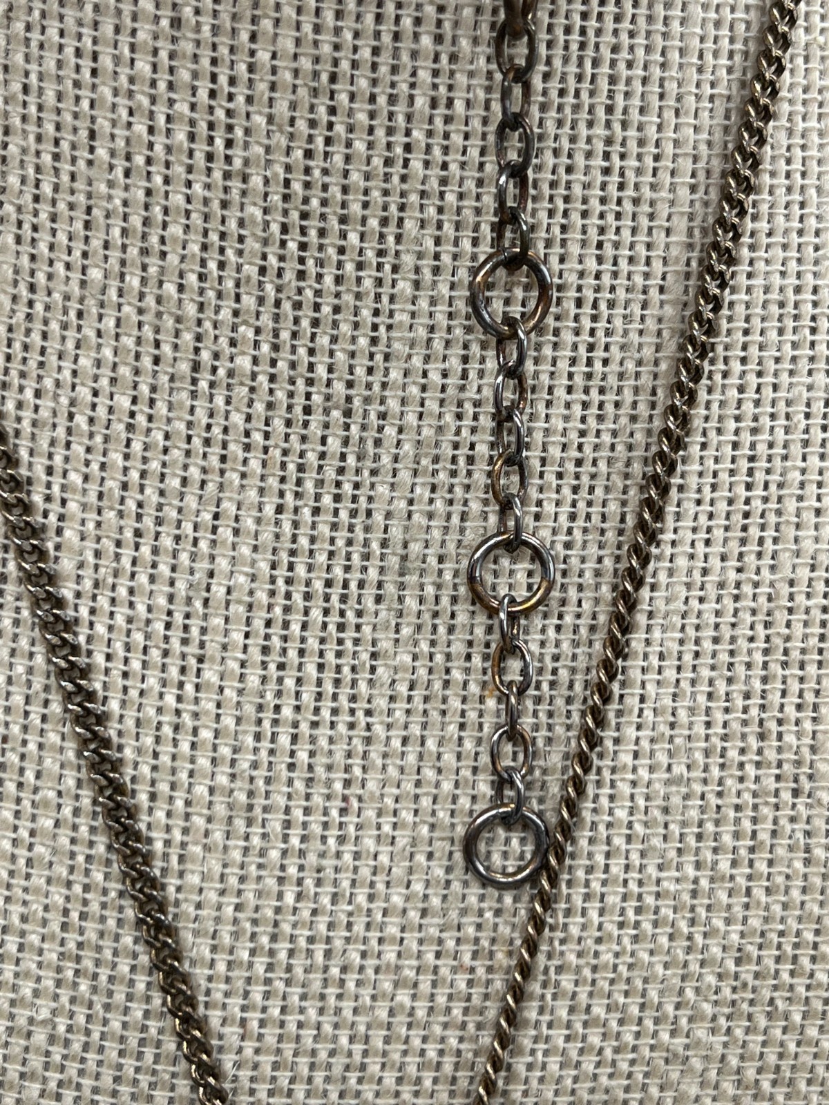 vintage inch clear Flat Faceted Stone Necklace bl01