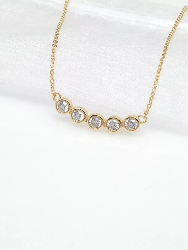 Round Cut Lab Created Diamond Engagement Special Pendent 14K Yellow Gold Finish