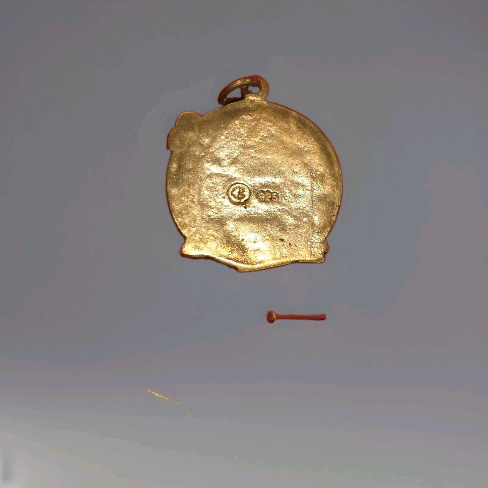 Vintage 925 Sterling Silver Glitter Zodiac Goat Ram Pendant Polish Hallmark