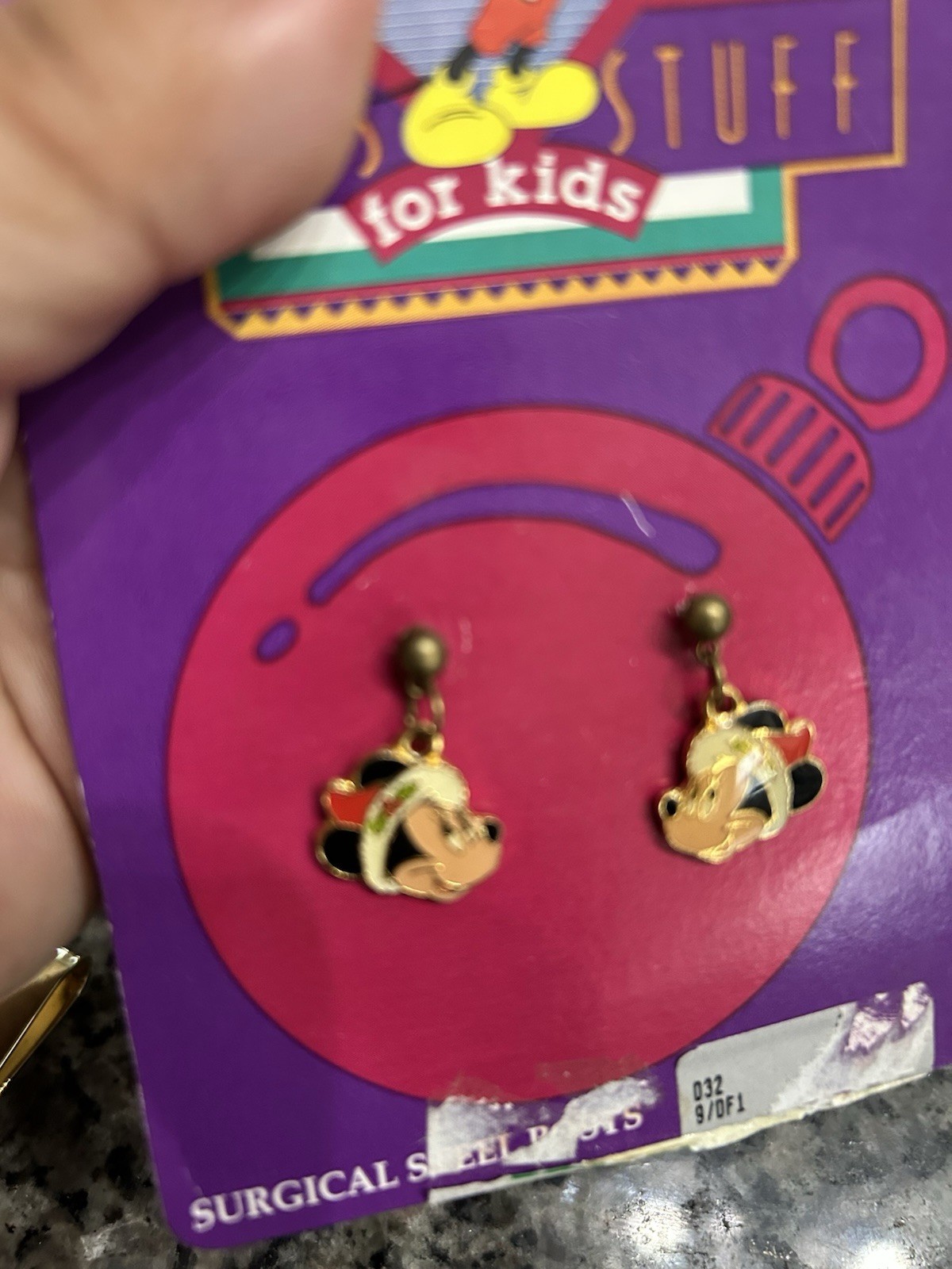 Vintage MICKEYS STUFF FOR KIDS MICKEY MOUSE Christmas EARINGS