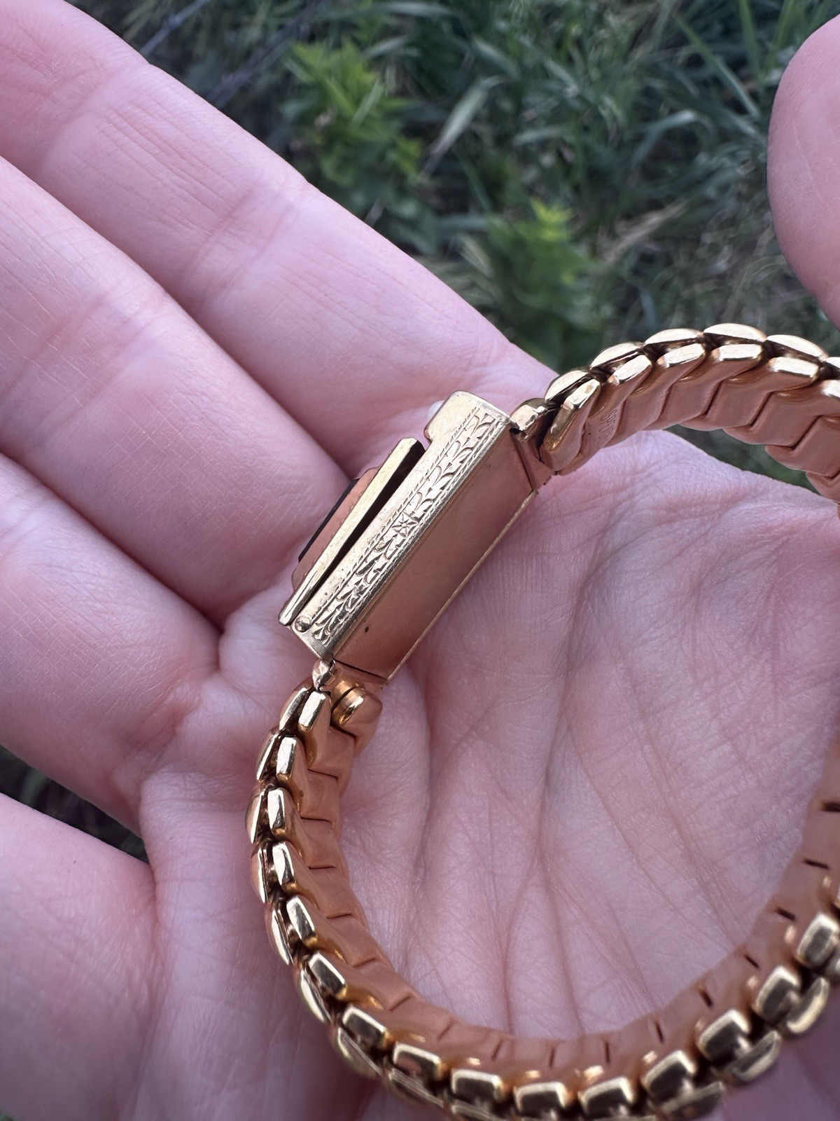 Gold Filled Expansion Bracelet Signed Speidel With Locket Vintage Sweetheart