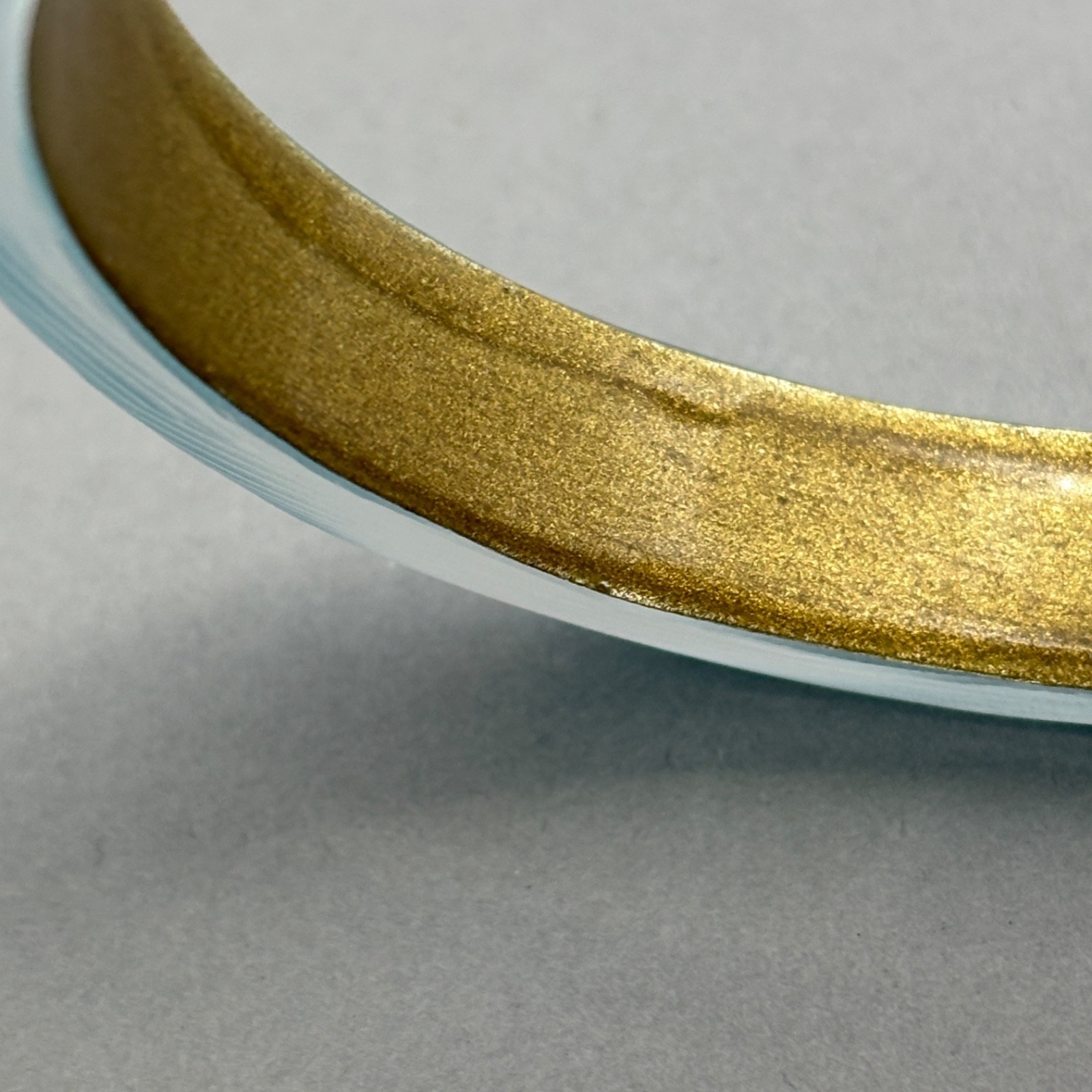 Alexis Bittar Bangle Bracelet Lucite Aqua Light Blue Translucent Vintage