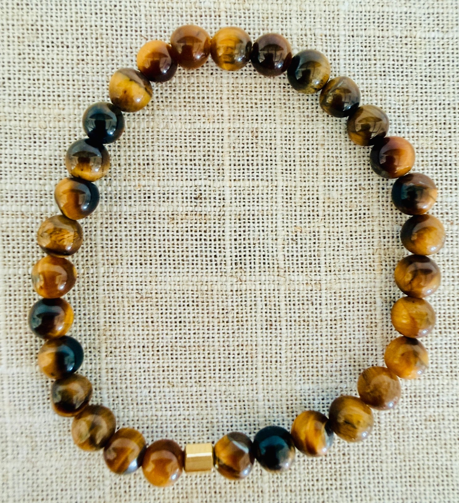 Natural Gemstone Bracelet Set Tiger Eye Amethyst Carnelia Jade Lapis