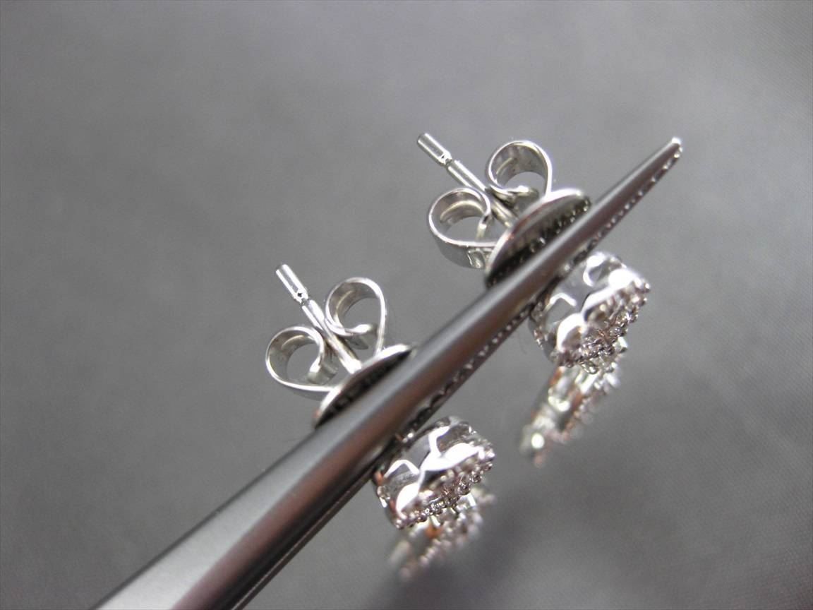ESTATE .77CT DIAMOND 18KT WHITE GOLD FLOATING CHANDELIER EARRINGS F/G VVS VS