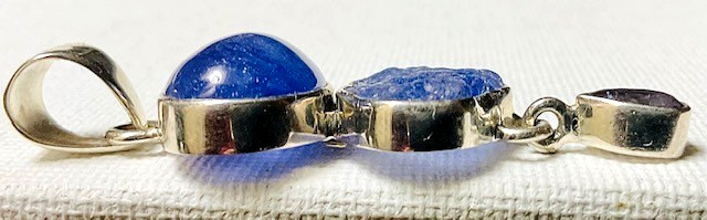Handcrafted Sterling Silver Tanzanite & Iolite Pendant