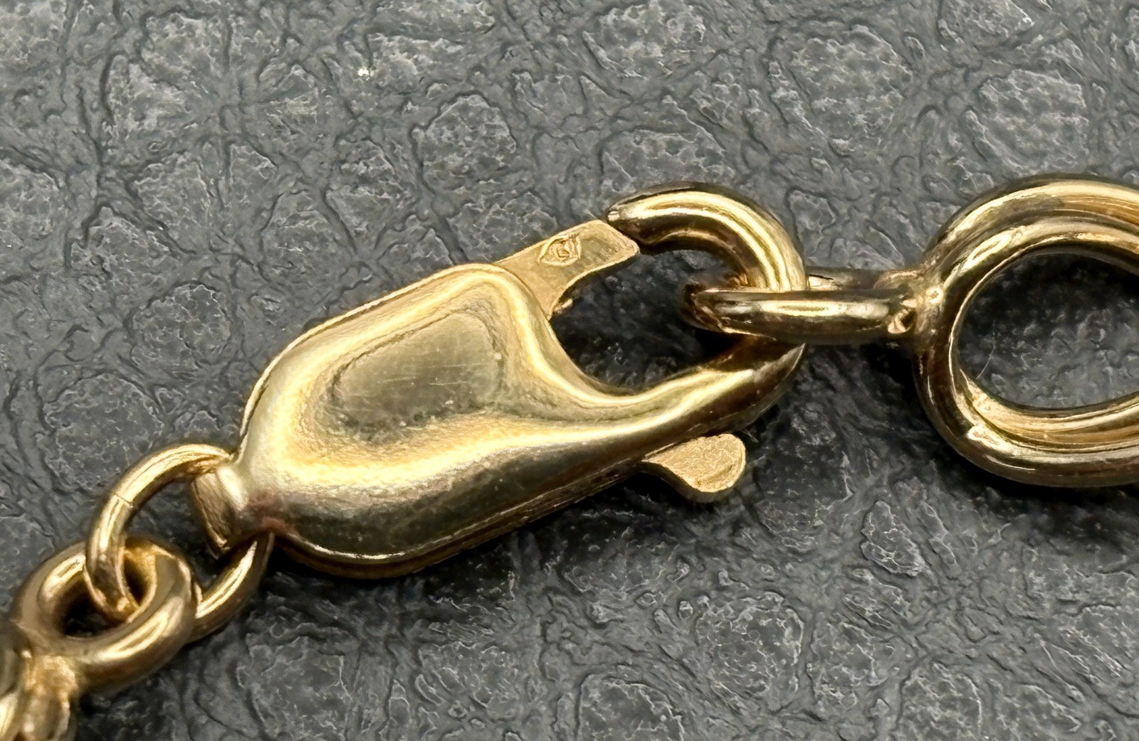 VTG Yellow Gold Fill 6.5MM Double Link Starter Charm Bracelet 7.75”