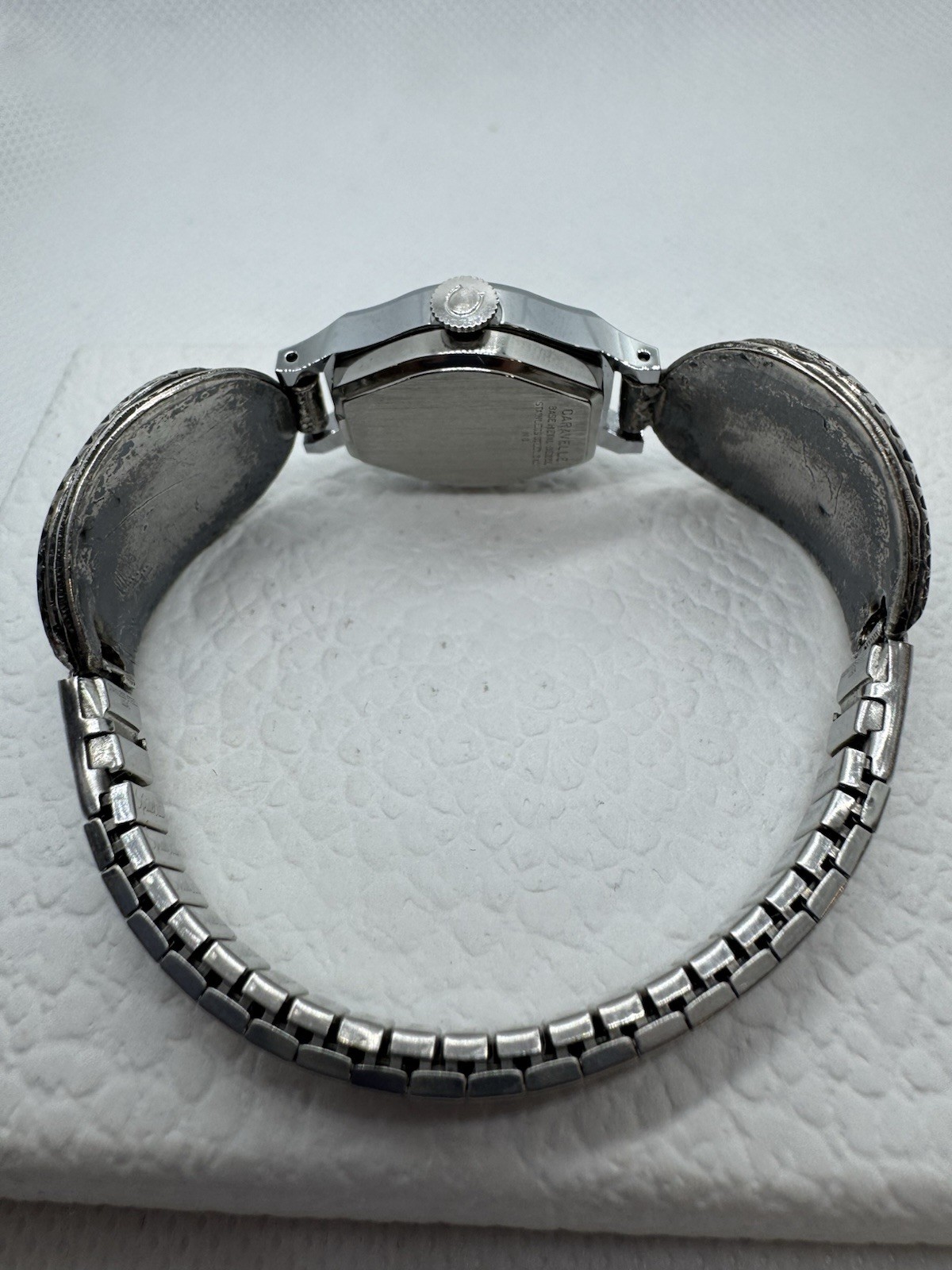 Sterling Silver CORAL Coral Unsigned Watch Tips 925 w/ Untested Watch Shadow Box