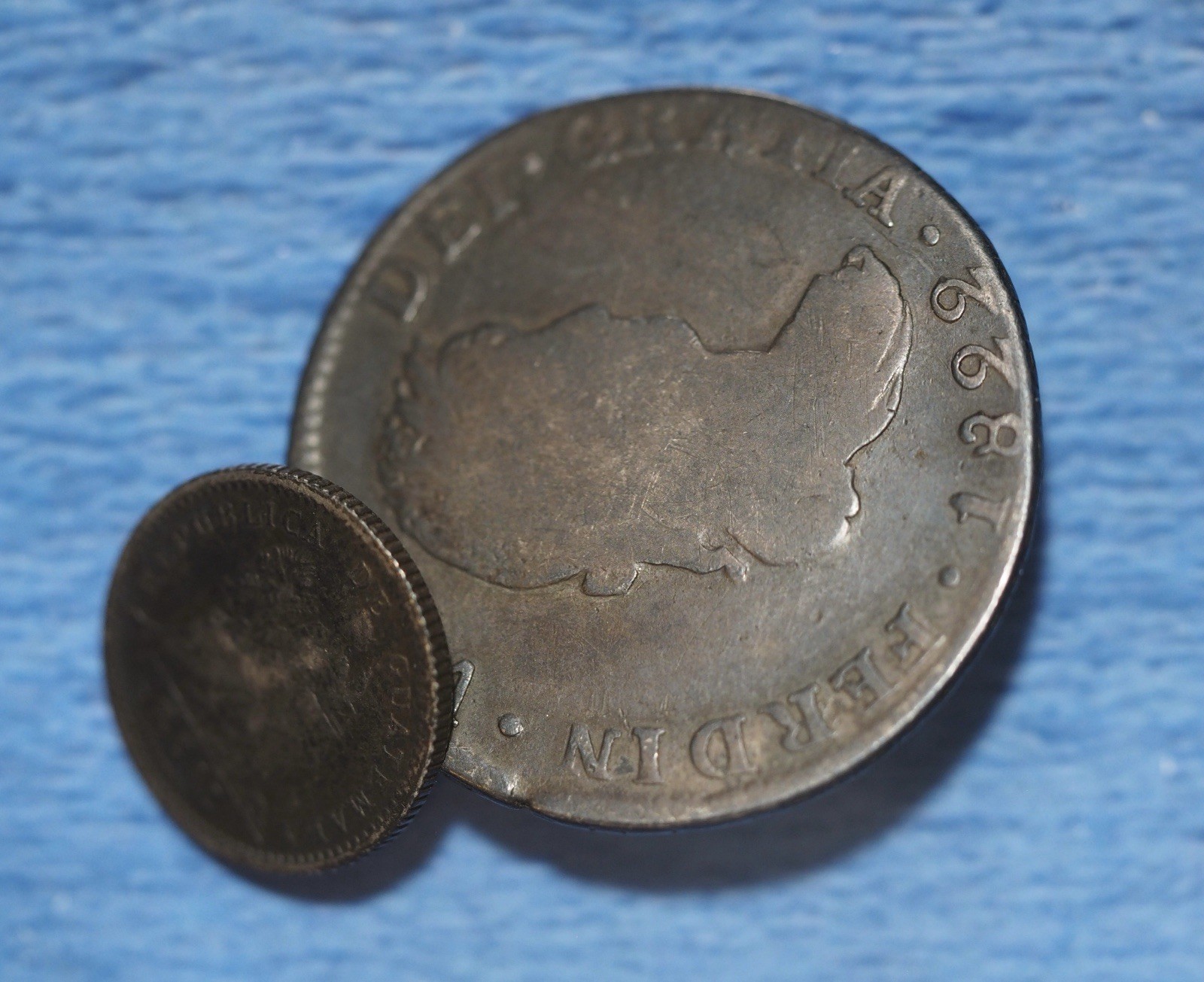 1821 Ferdin VII Dei Gratia And Republica De Guatemala 1/2 Real Cuff Link?Vintage