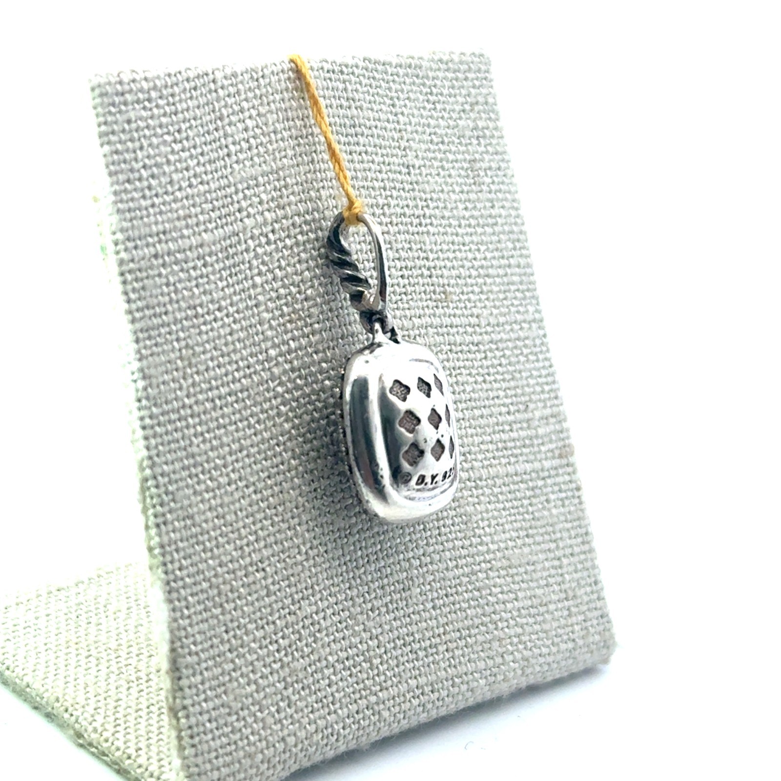 David Yurman silver onyx and diamond pendant