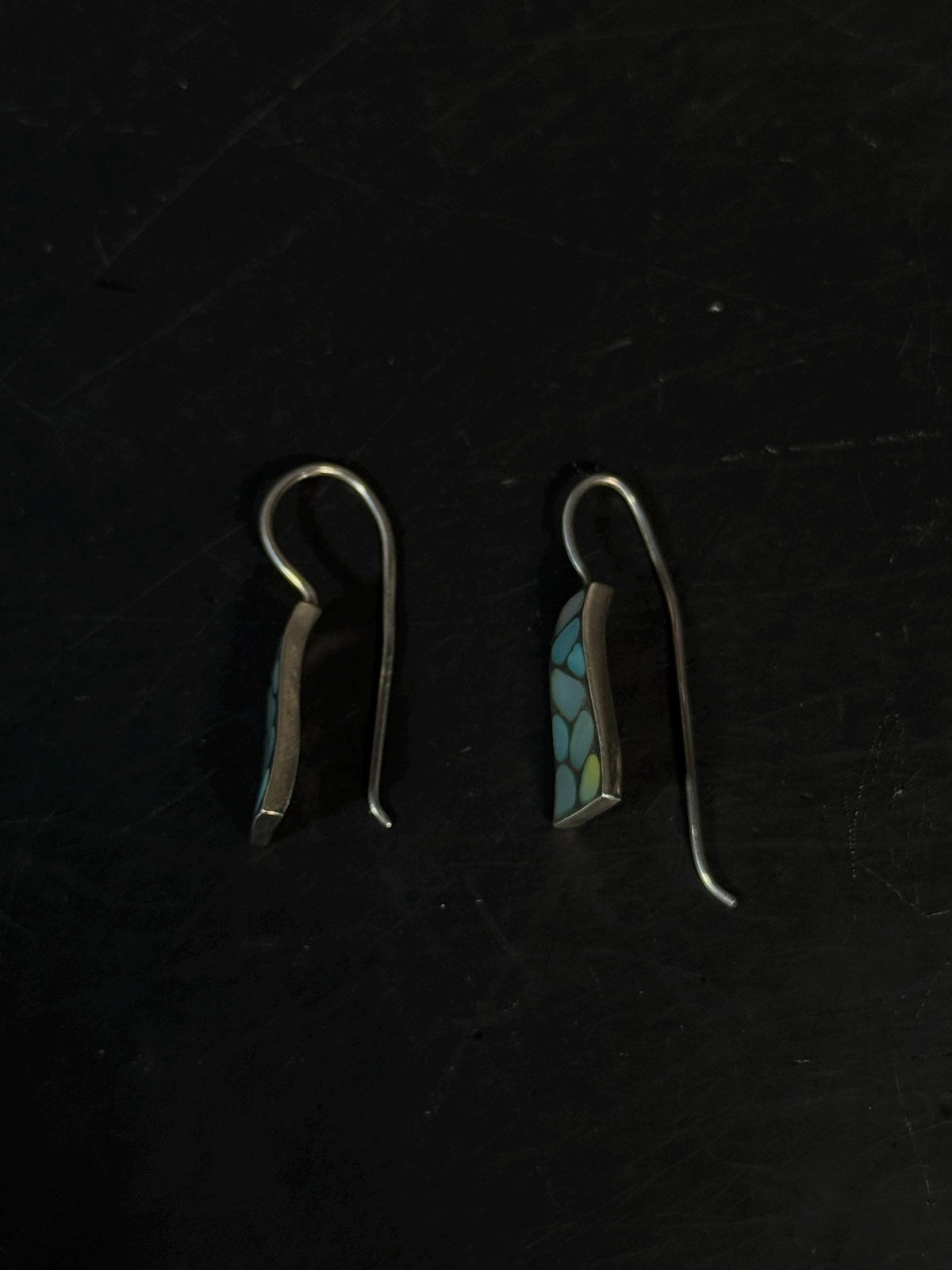 Sterling Silver Mother of Pearl Shell Drop Earrings