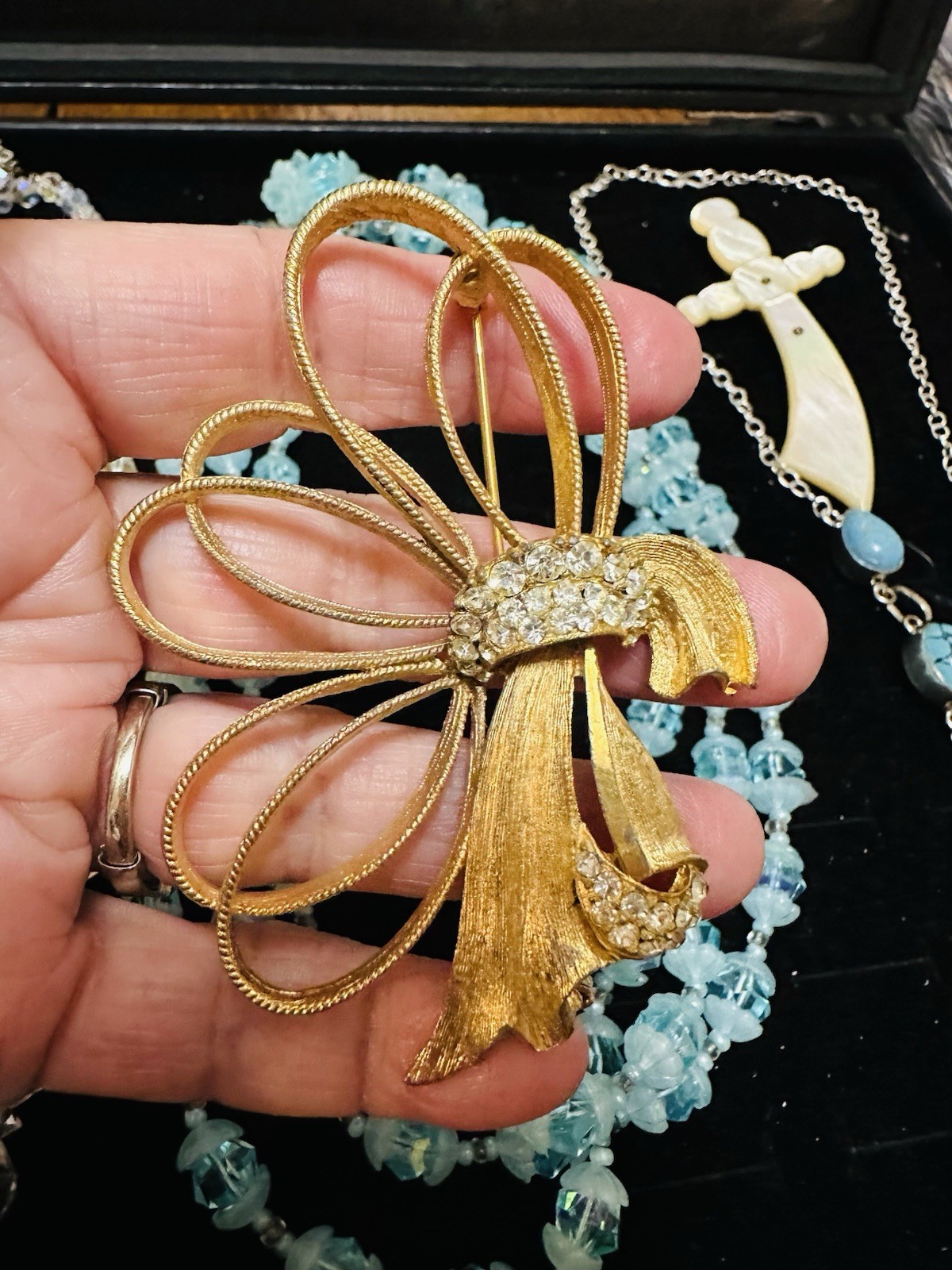 Vintage & Antique Lot Of 10 Costume Jewelry Some Signed