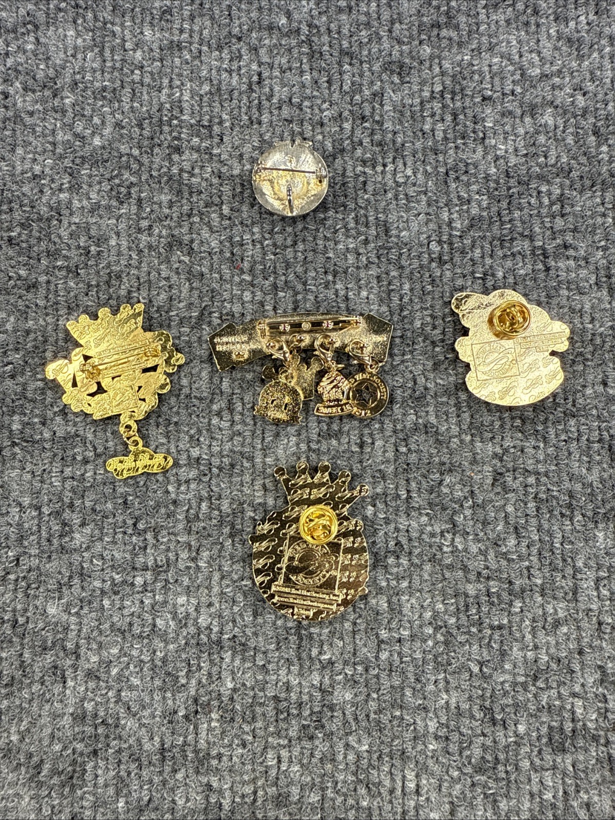 Lot of 5 Red Hat Society Enamel Pins – Anniversary, Simply Fun, Charms