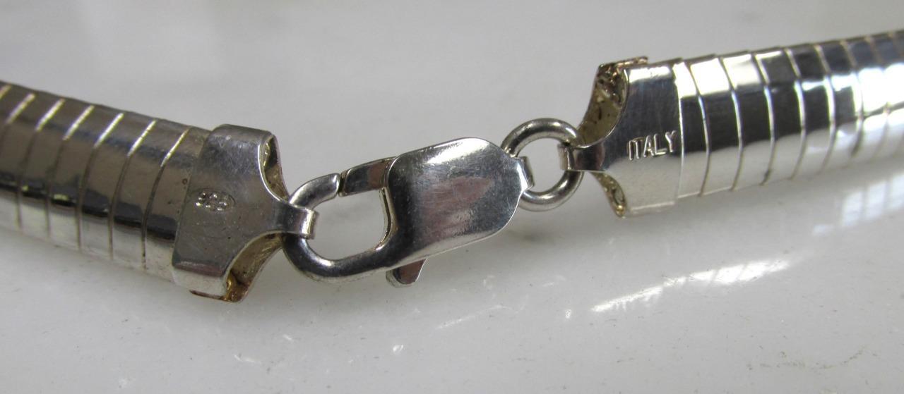 Sterling Silver Omega Chain Necklace ~ 18-3/4″ ~ 47grams ~ 8-B715