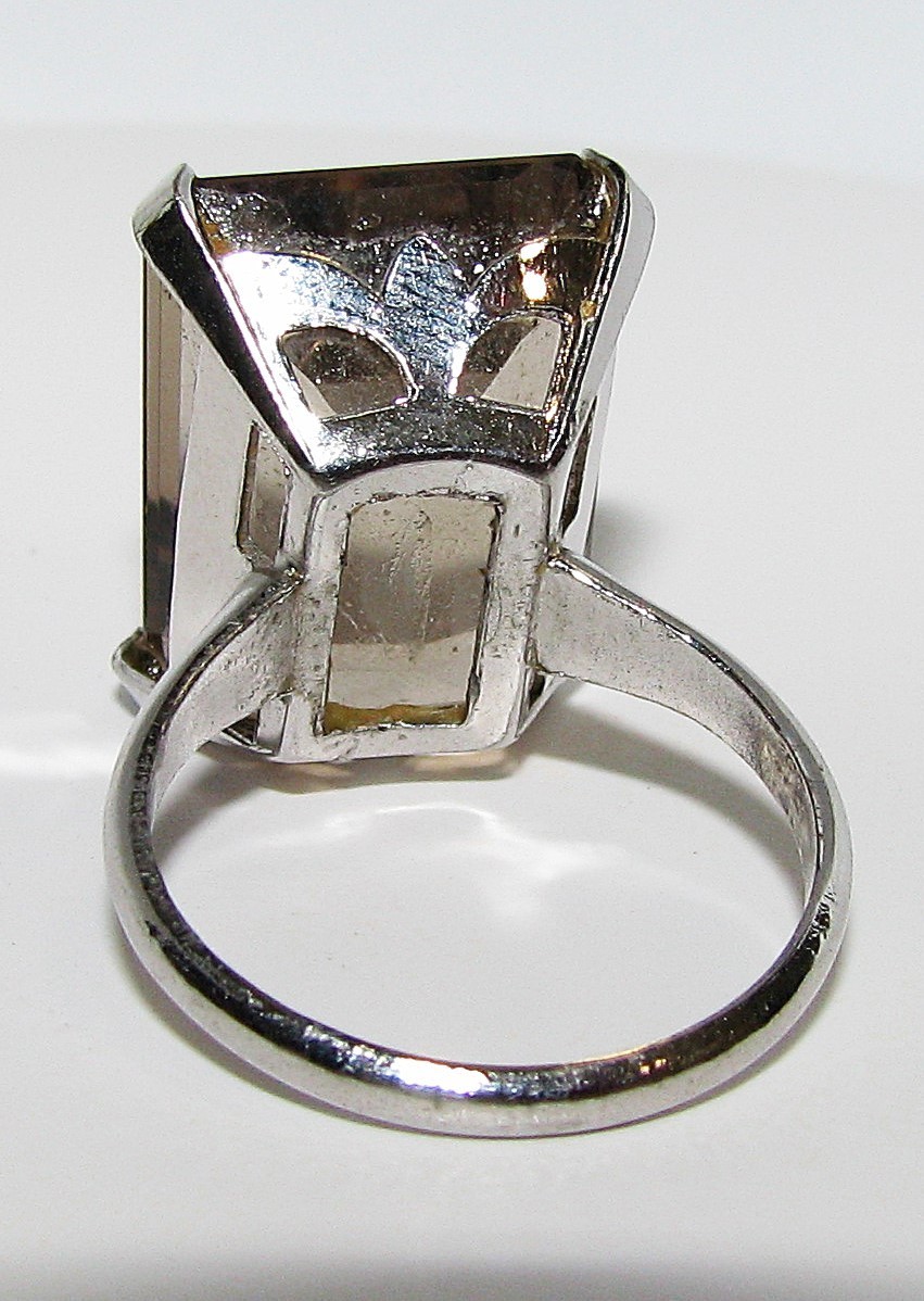 Antique Sterling Silver Iolite Cordierite Ring Size 8 With Amethyst Underdones