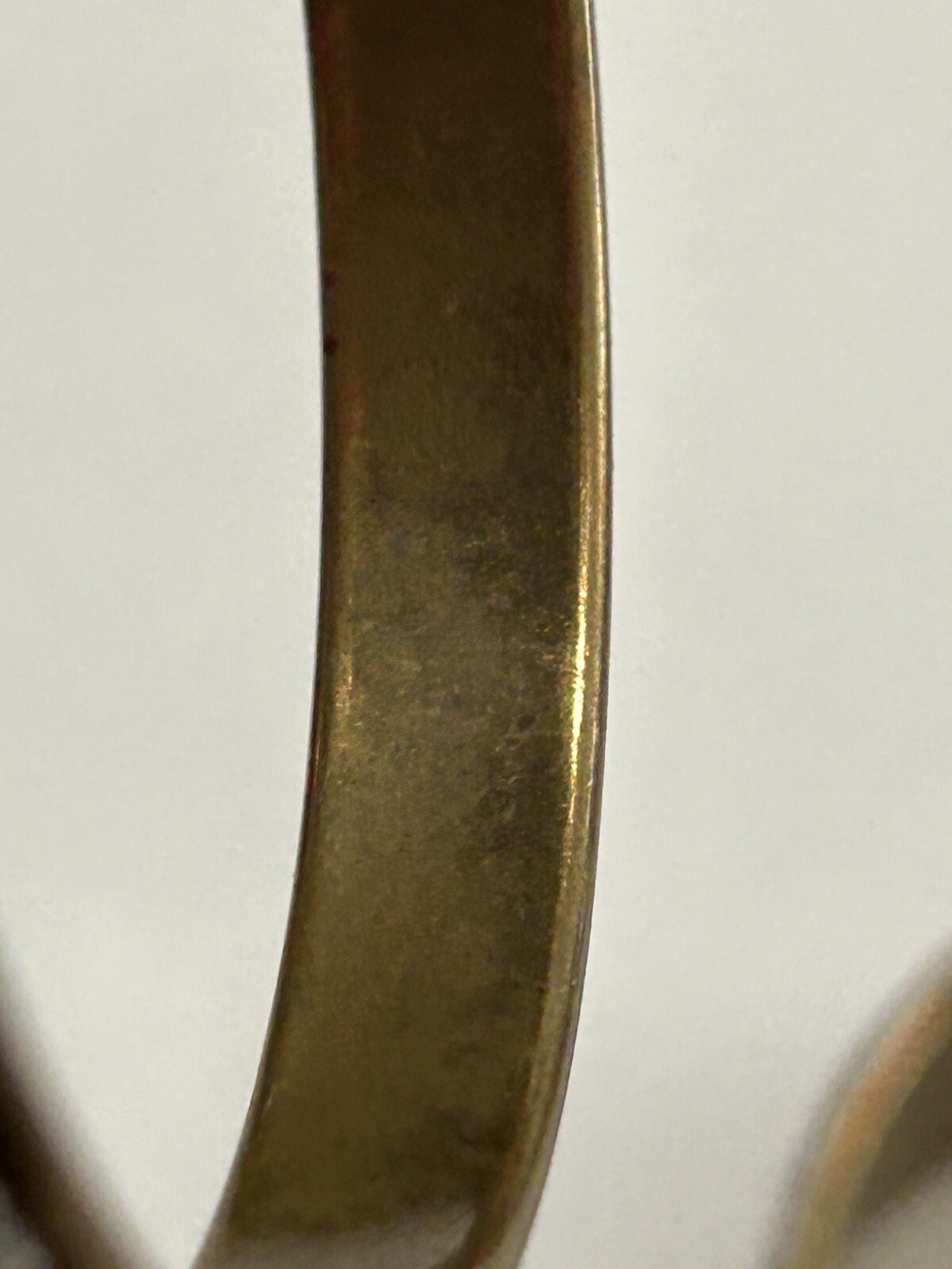 Vintage Silver Tone Metal Beaded Brass Bangle Set Of Two