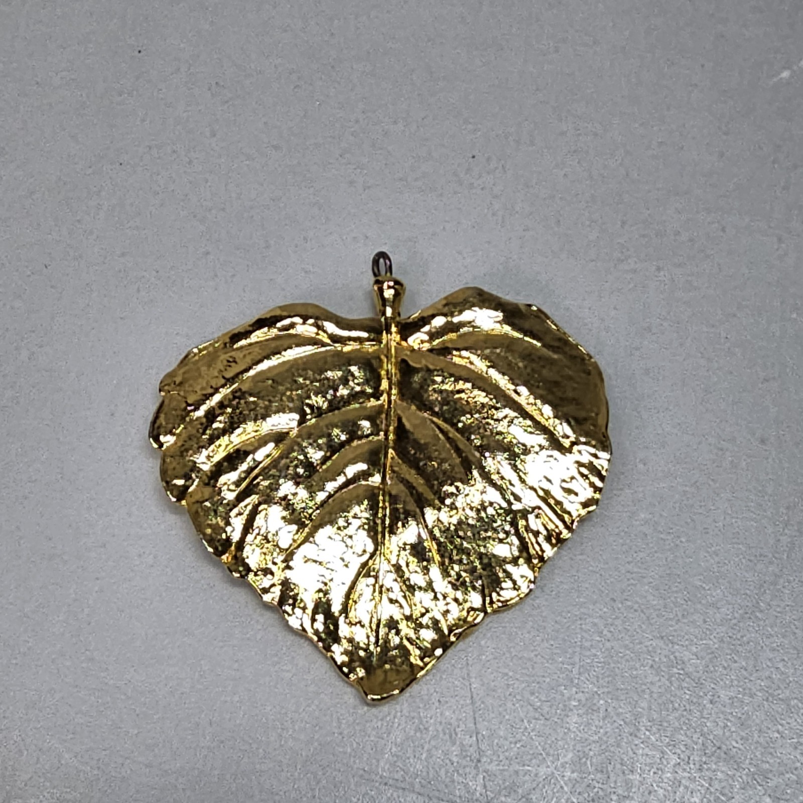 Vintage Gold Dipped Leaf Pendants Set Nature Lover Gift Botanical Flora