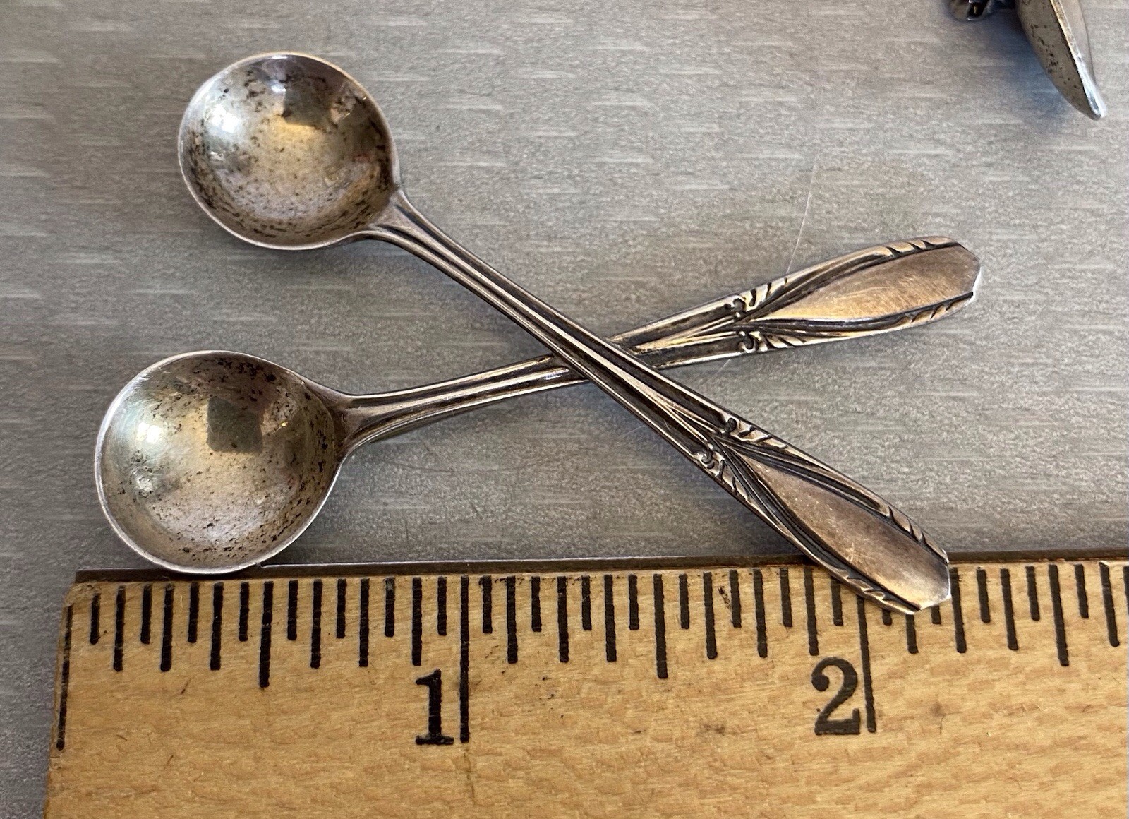 Estate Collection Sterling Silver Spoon Brooch Lot 12 Souvenir USN Yellowstone