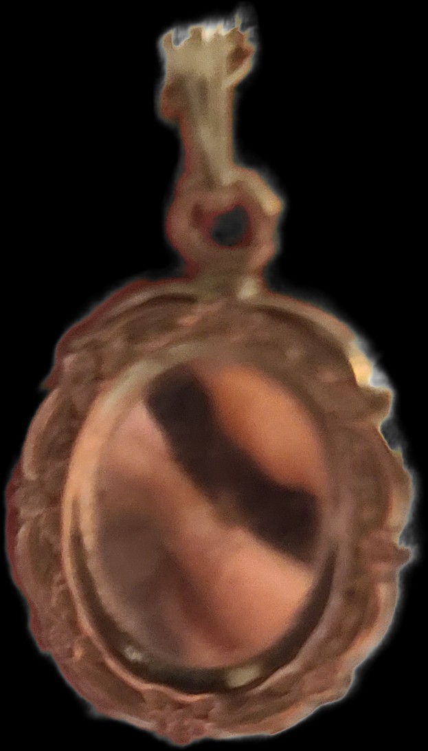 Hadley 14kt Gold Overlay Oval Pendant Signed