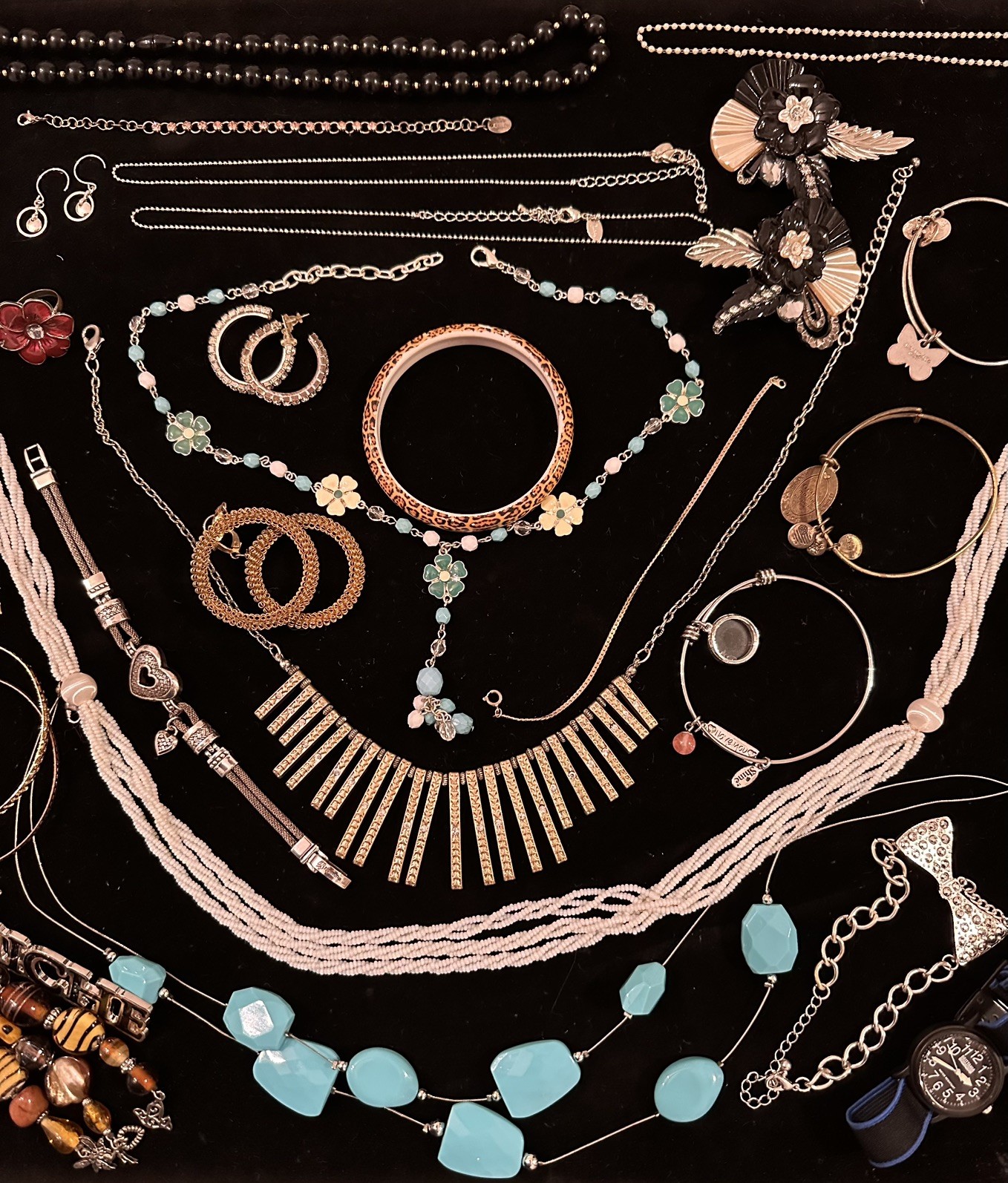 Vintage Costume Jewelry ALL WEARABLE used Lot Some Signed