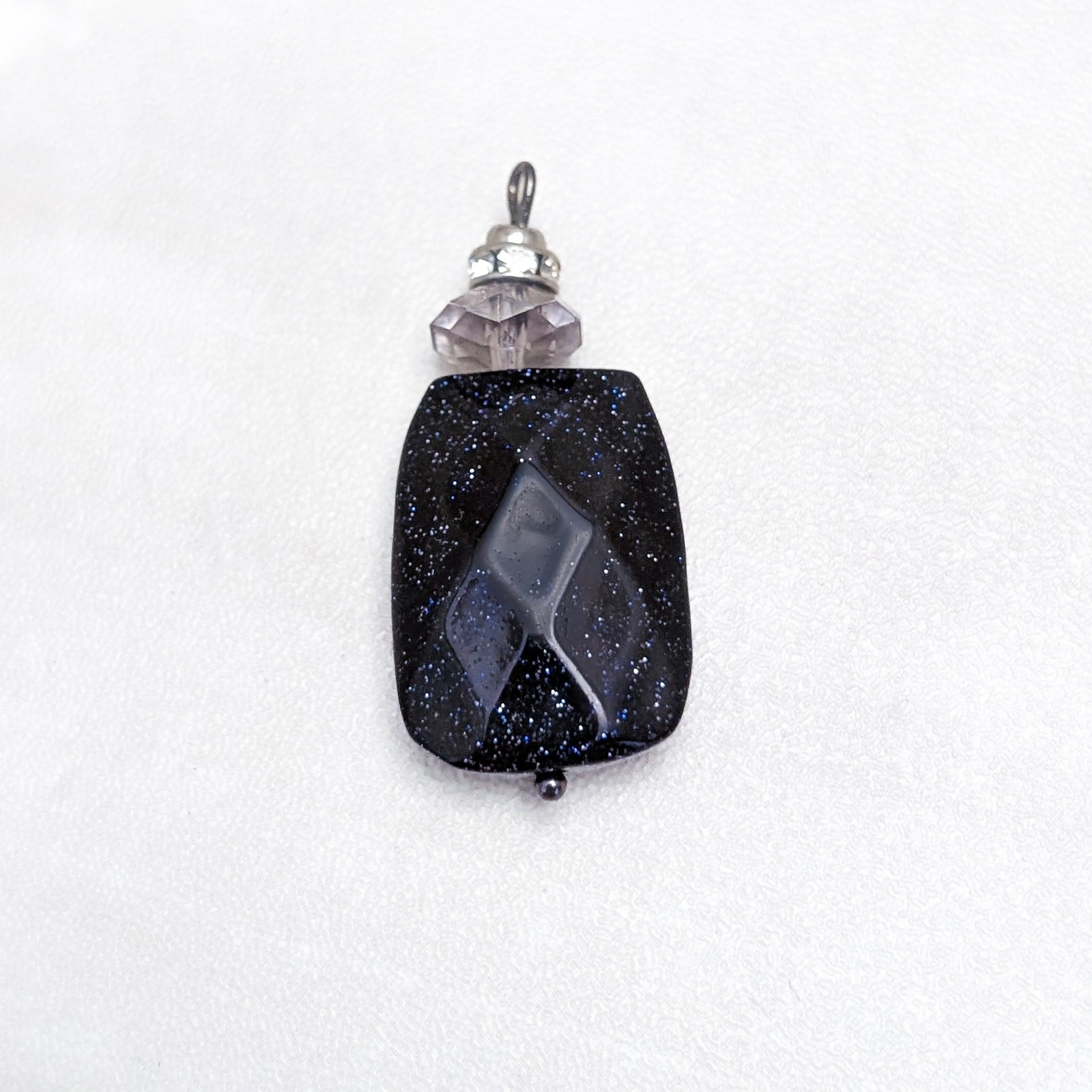 Vintage Pendant Midnight Tones Blue Glittery Dark Tones