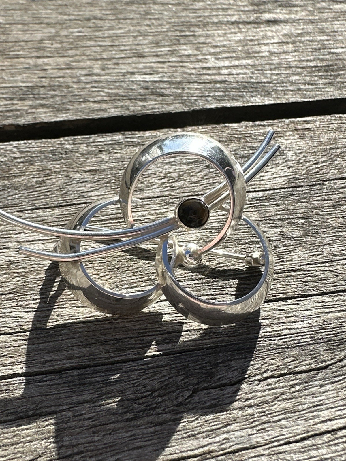 N.E From Vintage Denmark 925S Sterling Silver Modernist brooch