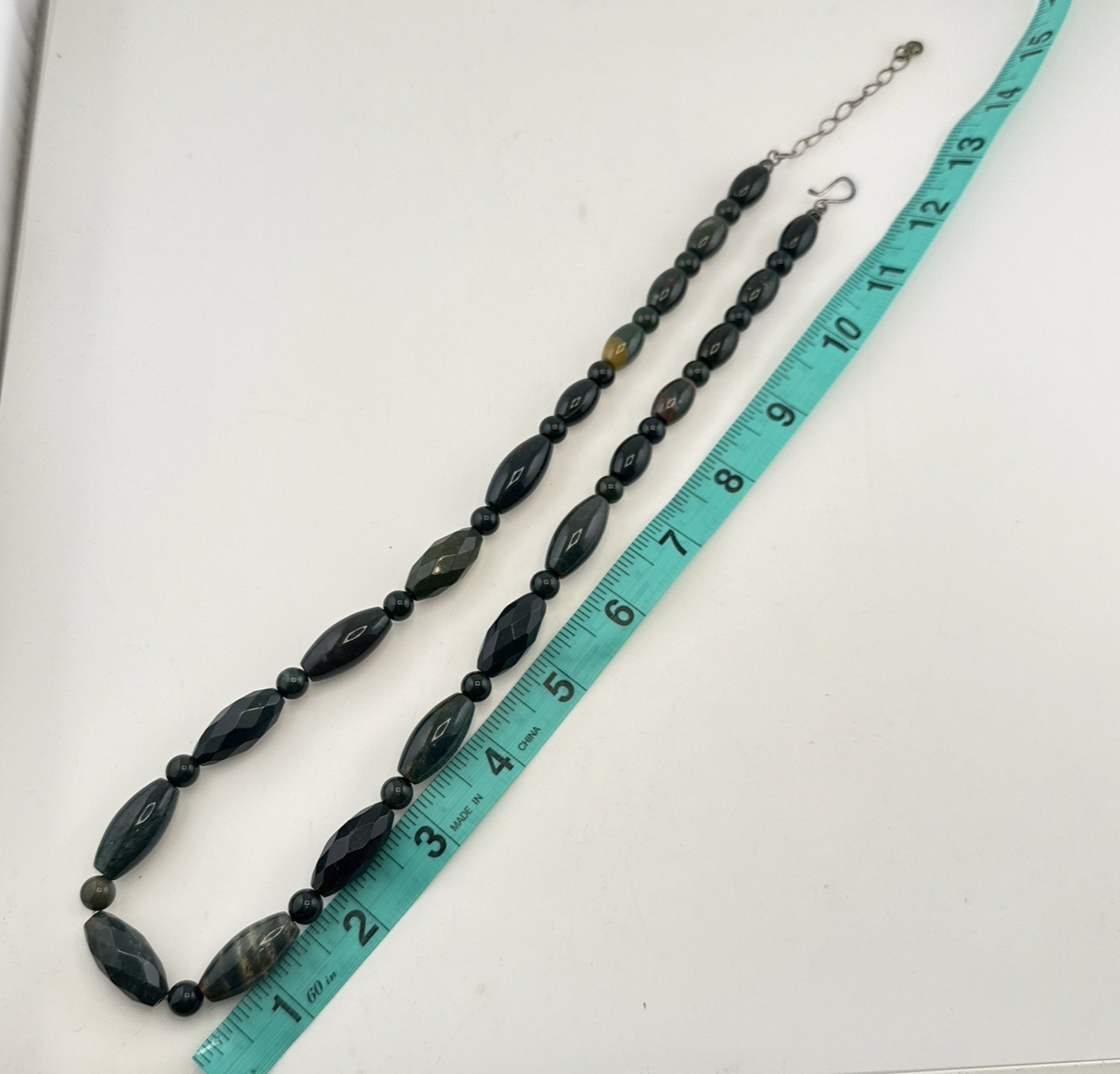 Jay King Necklace Earrings Set Lot Green Blue Beaded Sterling Silver Faceted DTR