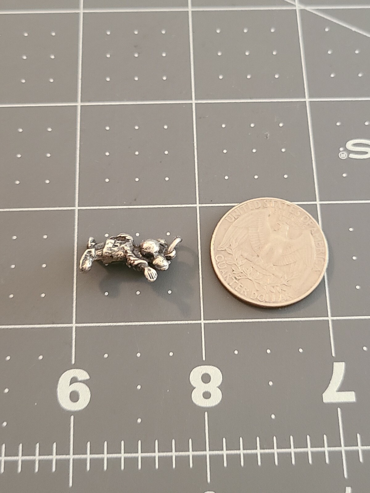 VTG STERLING SILVER RARE EARLY WALT DISNEY PROD MICKY MOUSE CHARM PENDANT