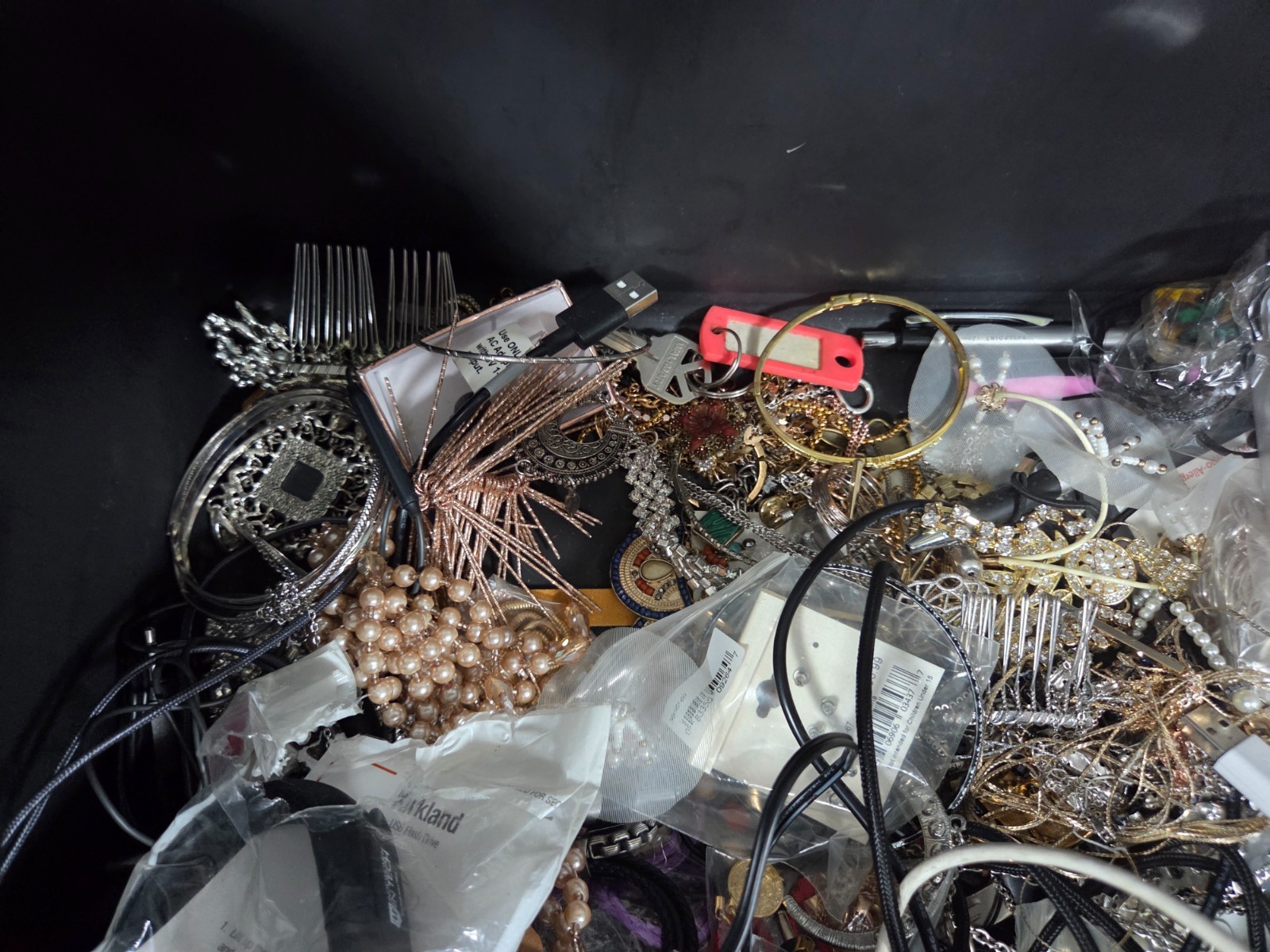 Storage unit find- tote full of jewelry sterling silver