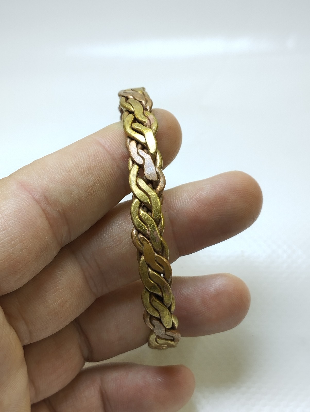 FANTASTIC RARE BOHEMIAN BERBER BRONZE TWISTED BRACELET – TENSION BANGLE BRACELET