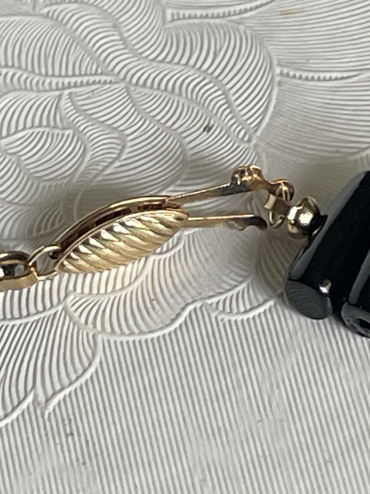 Vintage Black Coral Bead Necklace With 14k Yellow Gold Clasp