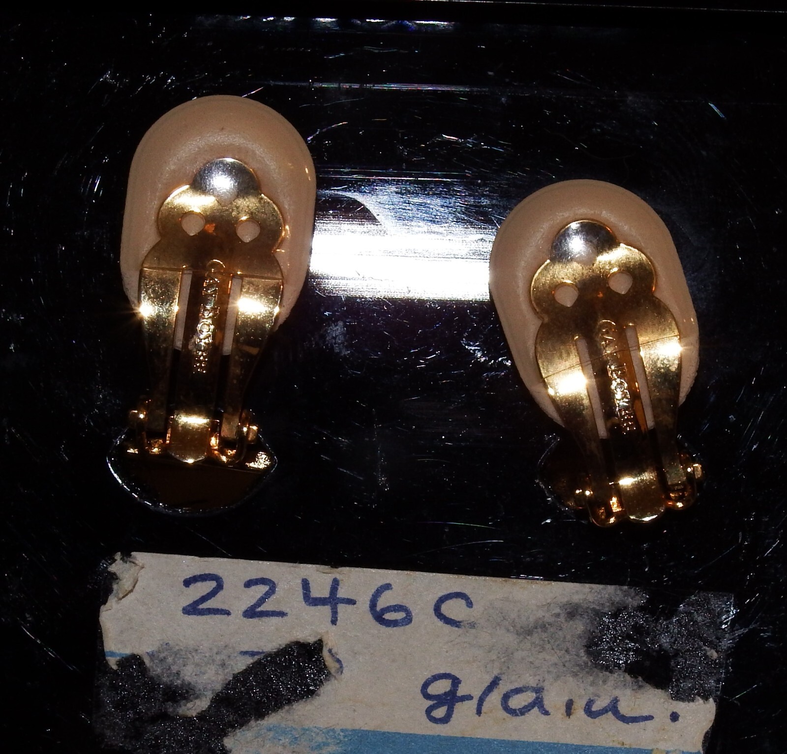 Gay Boyer Clip on Earrings w/rhinestones EXC!