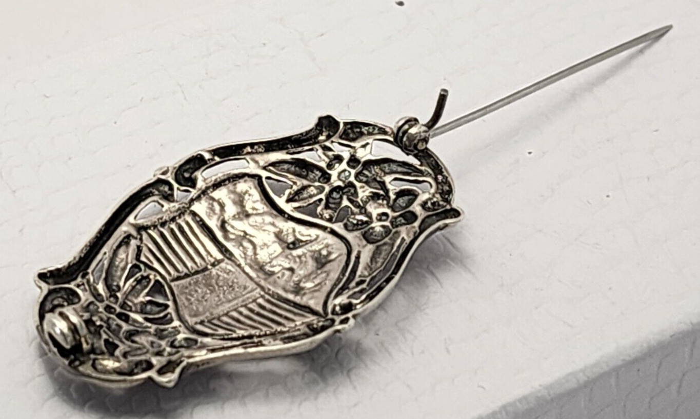 1.7″ Vintage Sterling Silver Austrian Coat of Arms Post War 1950’s Brooch Pin