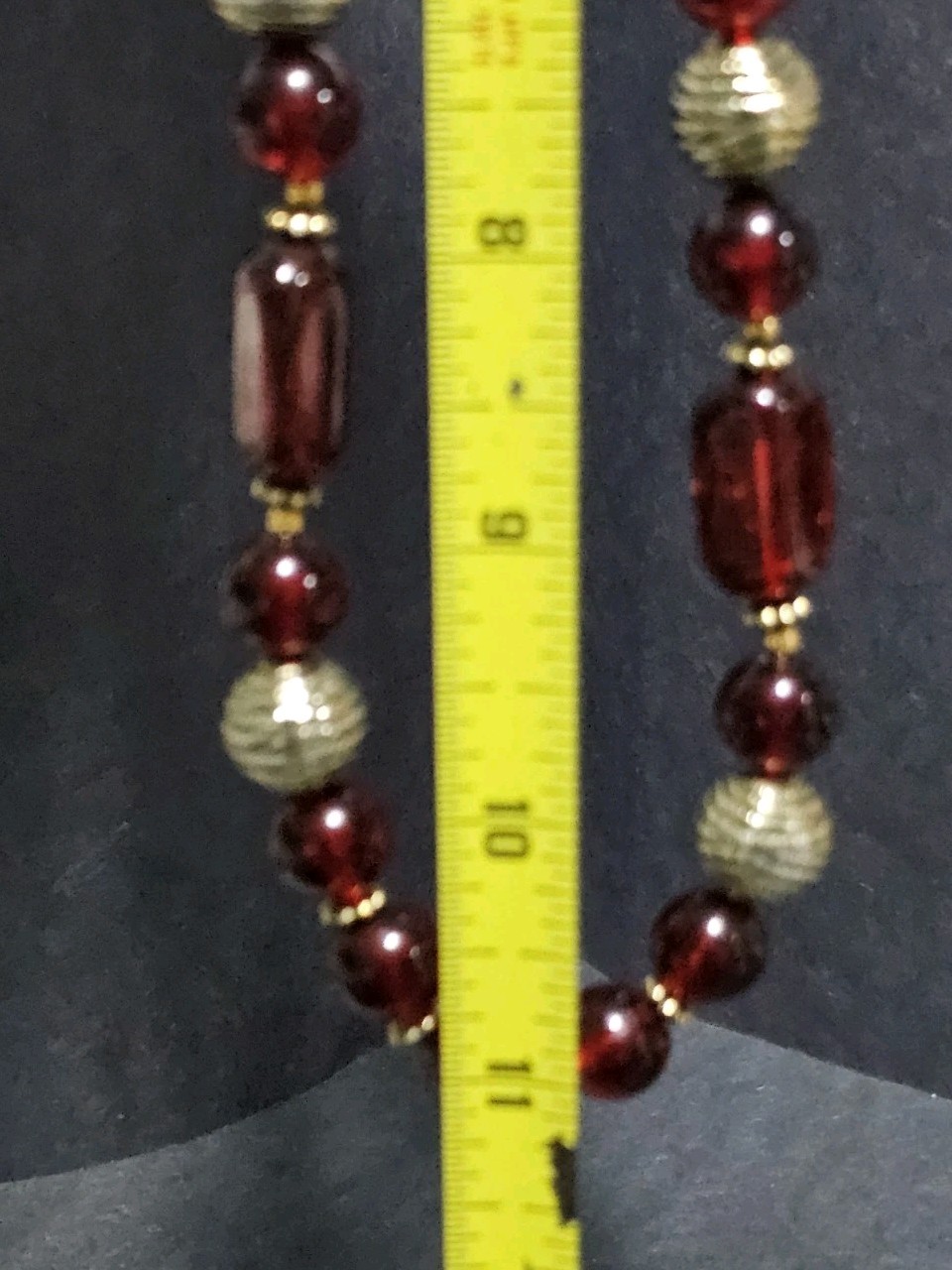 Estate Lot 5 Earth Tone Acrylic Lucite Shell Brass Accent Beaded Necklaces