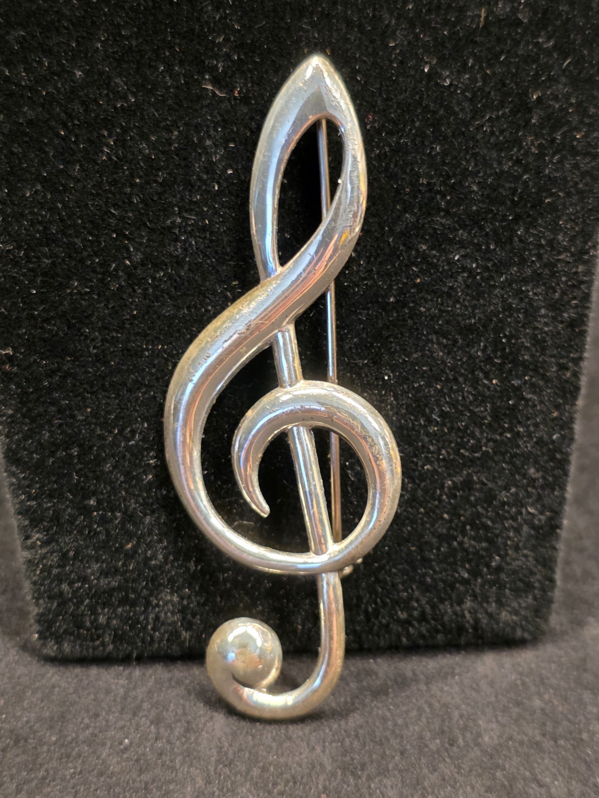 Sterling Silver G Clef Pin – 4.25 grams