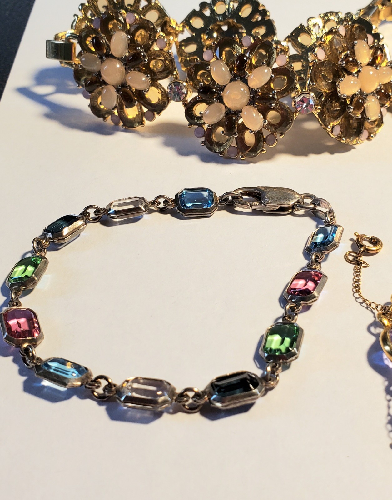 Vintage Bracelet Lot Of 6, Different Makers, Styles, Composition, Ages, Color